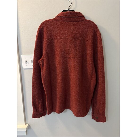 NWT Prana IncrediWool Overshirt Rust Heather / Red Size XL MSRP $175 Medium Slim - Picture 7 of 8